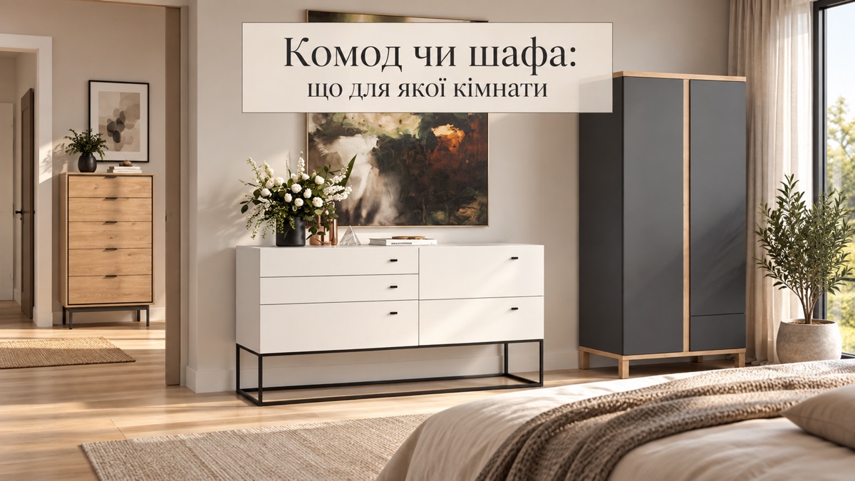 Комод чи шафа: що для якої кімнати