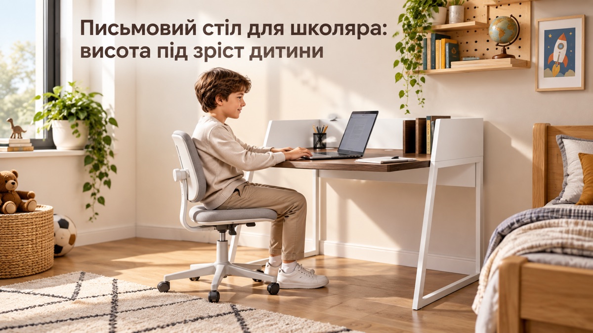 Письмовий стіл для школяра: висота під зріст дитини