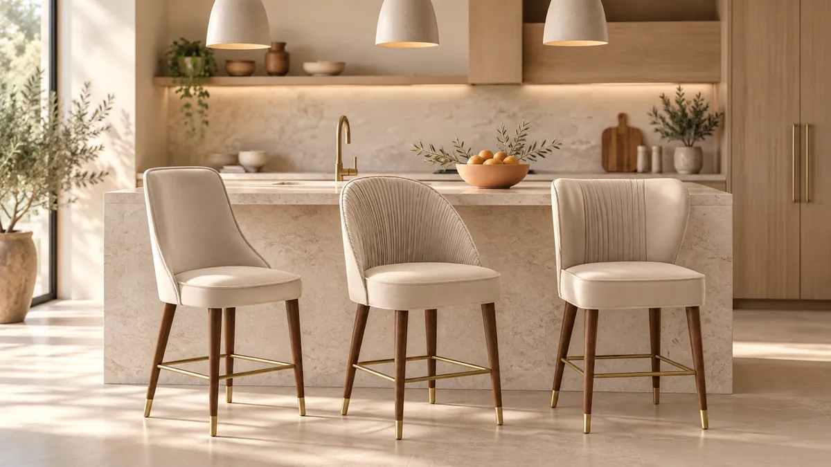 Bar stool or counter stool: the height for a 90 cm island and a 110 cm breakfast bar