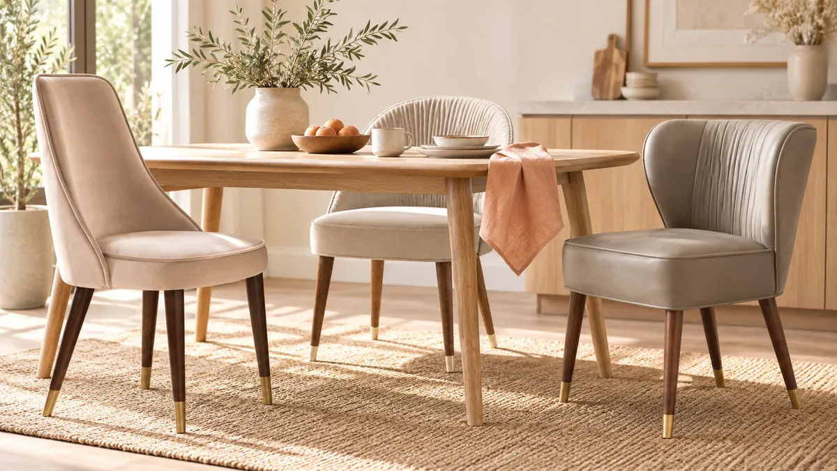 Velour, basket-weave fabric or eco-leather for a kitchen chair: what survives the kitchen