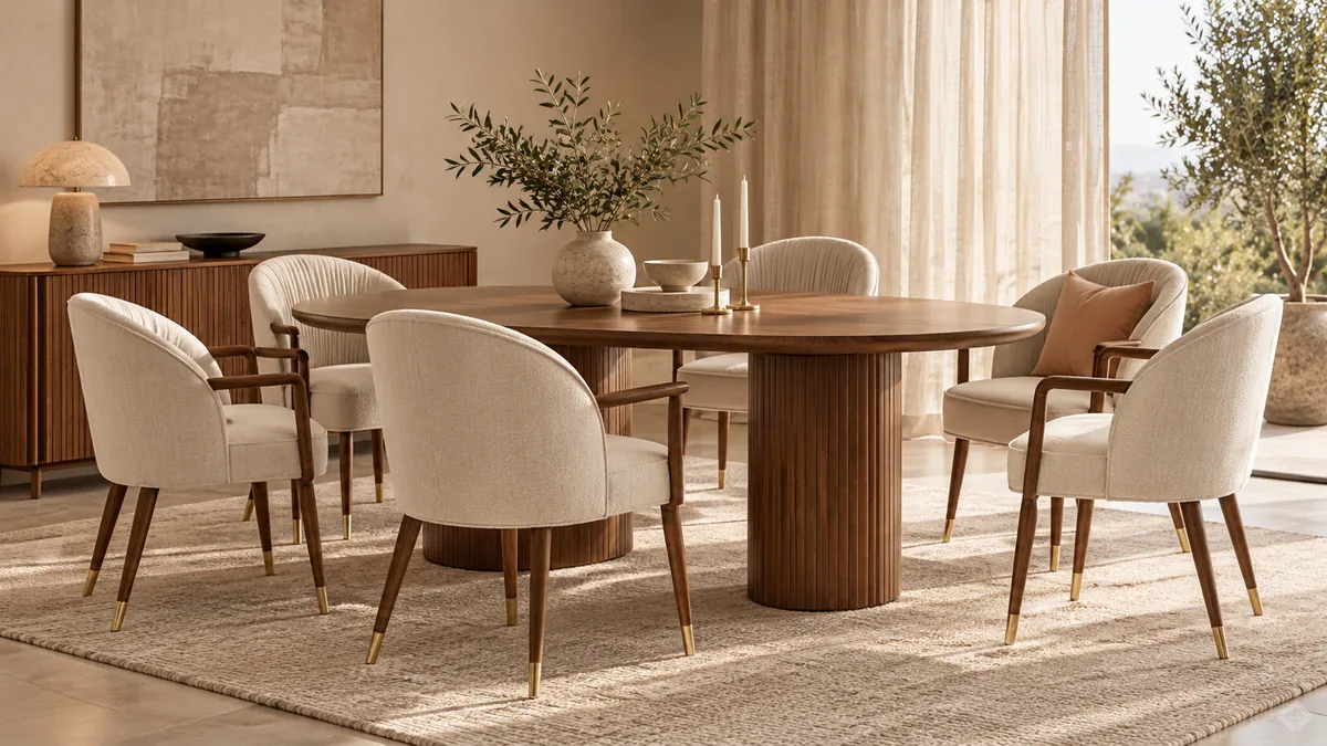 A chair with armrests or without: when the armrests won't fit under the table